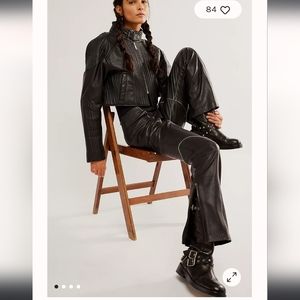 Understated Leather Grand Prix Pants for Free People